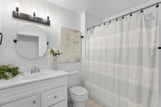 853 Dana Point Way, Oceanside, CA 92058 - bathroom with vanity, tile patterned flooring, and a shower with curtain