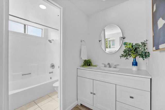 853 Dana Point Way, Oceanside, CA 92058 - full bathroom featuring vanity, bathtub / shower combination, and tile patterned floors