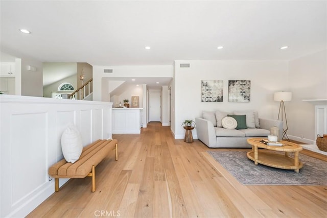 9 Phillips Cir, Laguna Niguel, CA 92677 - living room featuring light wood finished floors and recessed lighting