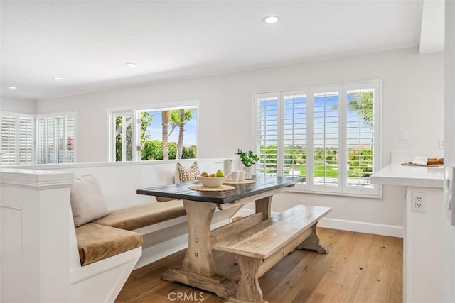 9 Phillips Cir, Laguna Niguel, CA 92677 - dining area with breakfast area, light wood-style flooring, and recessed lighting