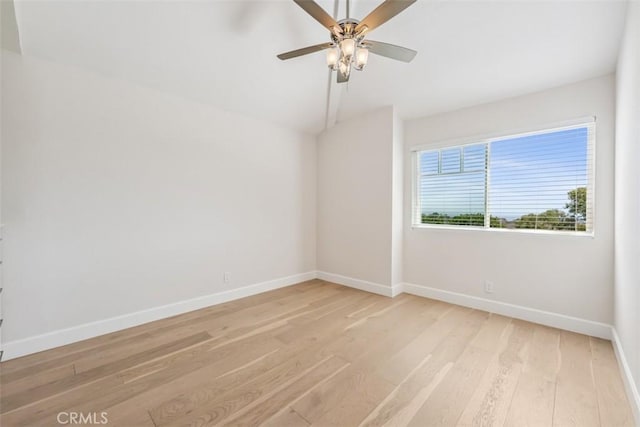 9 Phillips Cir, Laguna Niguel, CA 92677 - empty room with light wood-style floors, ceiling fan, and lofted ceiling