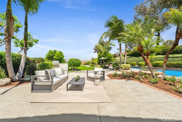 9 Phillips Cir, Laguna Niguel, CA 92677 - view of patio / terrace featuring an outdoor pool, an outdoor hangout area, and a grill
