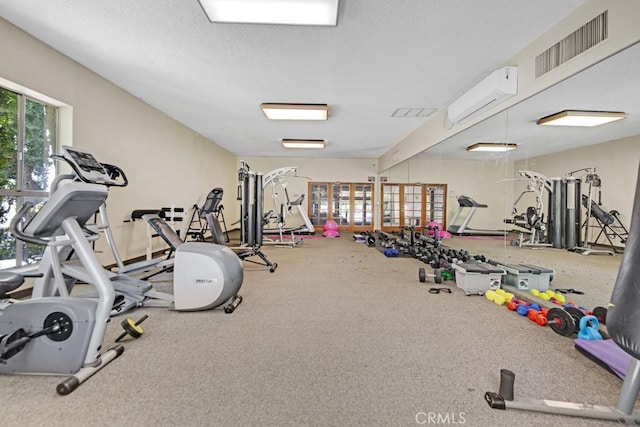 23515 Lyons Ave Unit 140, Valencia, CA 91355 - gym featuring a wall mounted AC