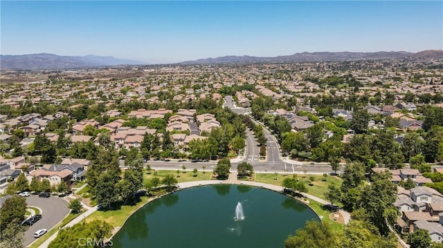 28653 Bar Hbr, Temecula, CA 92591 - aerial view of property's location featuring nearby suburban area and a water and mountain view