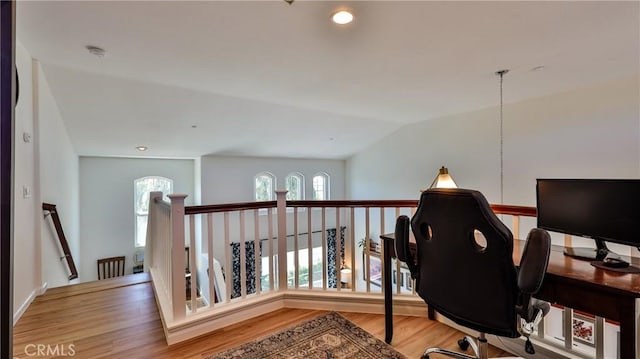28653 Bar Hbr, Temecula, CA 92591 - office space featuring wood finished floors and vaulted ceiling