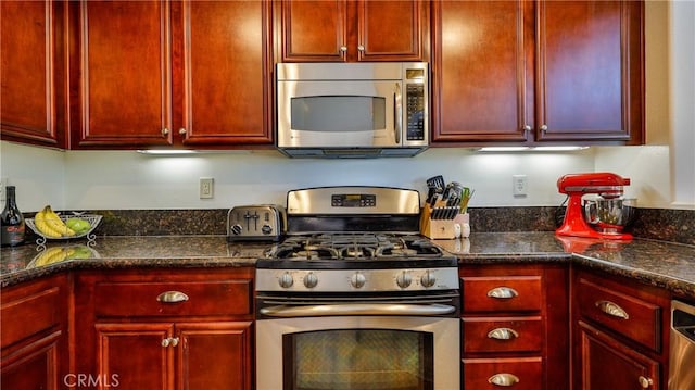 28653 Bar Hbr, Temecula, CA 92591 - kitchen featuring appliances with stainless steel finishes and reddish brown cabinets