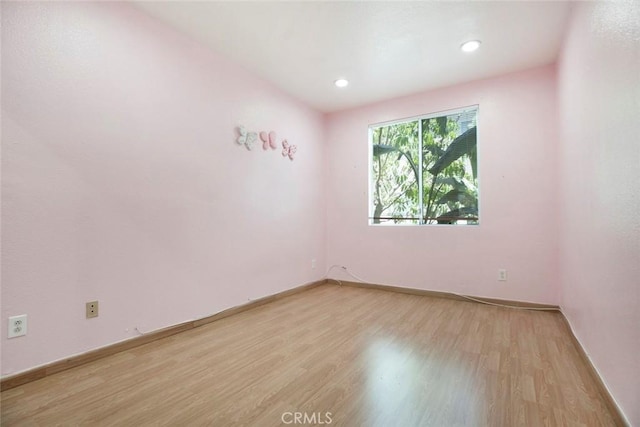 16940 Chatsworth St Unit 208, Granada Hills, CA 91344 - spare room with light wood-style floors and recessed lighting