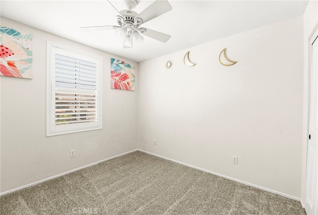 11209 Pinecone St, Corona, CA 92883 - carpeted spare room with ceiling fan and baseboards