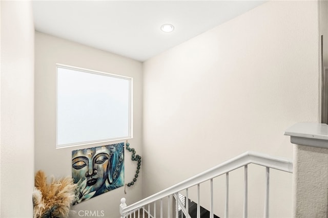 11209 Pinecone St, Corona, CA 92883 - staircase featuring recessed lighting