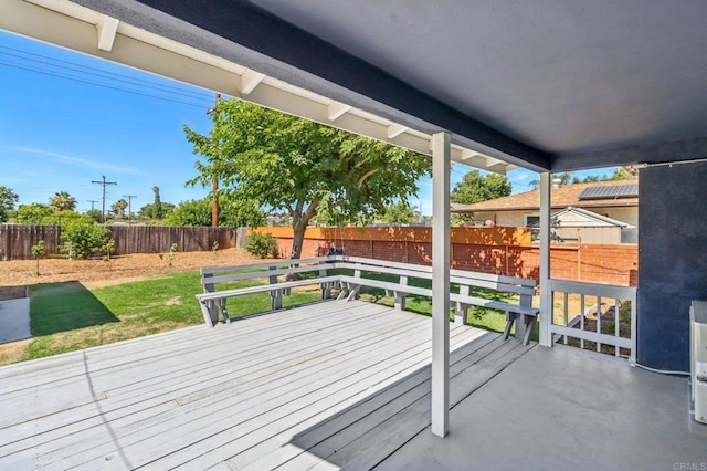 8450 Dallas St, La Mesa, CA 91942 - wooden terrace featuring a fenced backyard