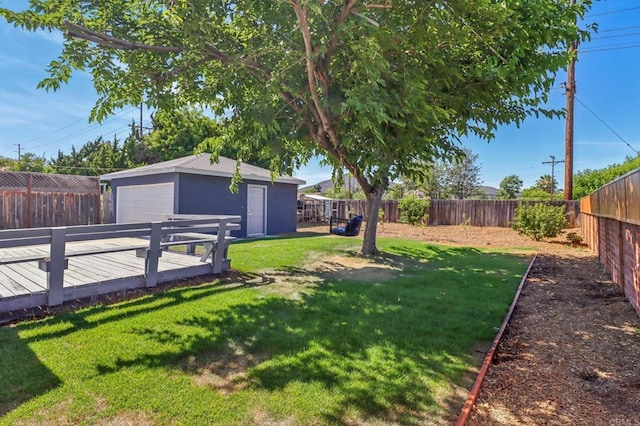 8450 Dallas St, La Mesa, CA 91942 - fenced backyard with a detached garage and an outbuilding