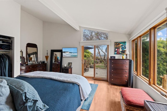 764 E Solana Cir, Solana Beach, CA 92075 - bedroom featuring access to exterior, wood finished floors, and multiple windows