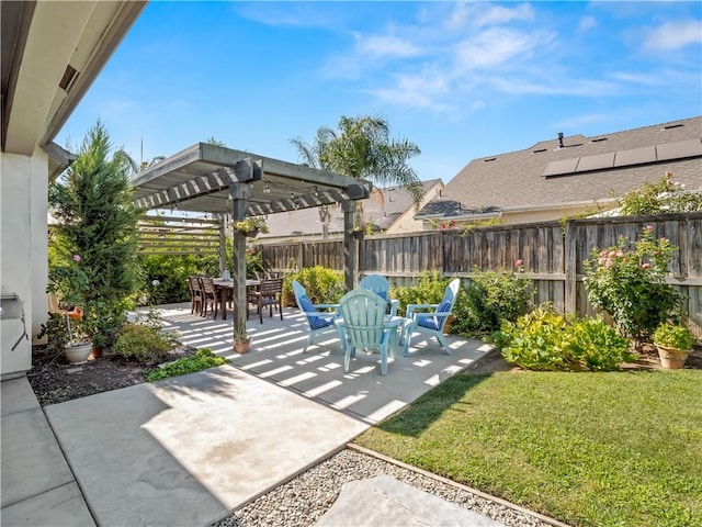 425 W Trenton Ave, Clovis, CA 93619 - fenced backyard featuring a pergola and a patio
