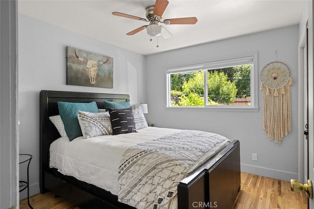 571 Redwood Way, Chico, CA 95926 - bedroom featuring wood finished floors and ceiling fan