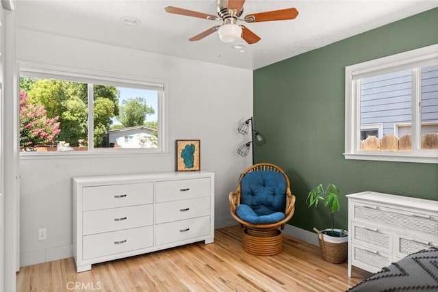 571 Redwood Way, Chico, CA 95926 - bedroom featuring light wood finished floors and a ceiling fan
