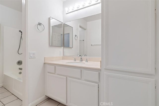 29788 Sea Shore Ln Unit 30, Laguna Niguel, CA 92677 - bathroom with vanity, tile patterned floors, and bathing tub / shower combination