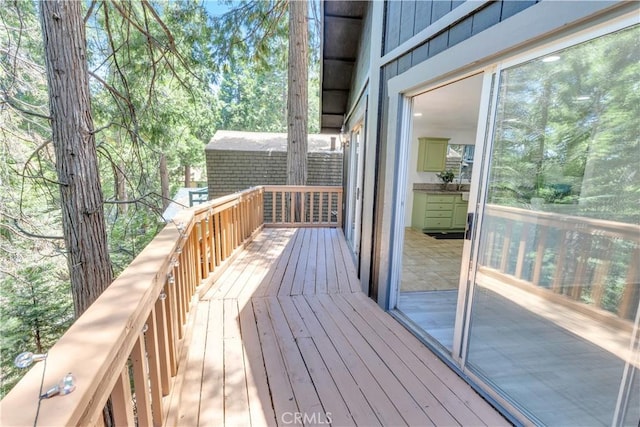 26188 Boulder Ln, Twin Peaks, CA 92391 - view of wooden terrace