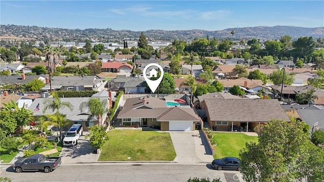 3126 E Merrygrove St, West Covina, CA 91792 - aerial perspective of suburban area featuring a mountain backdrop