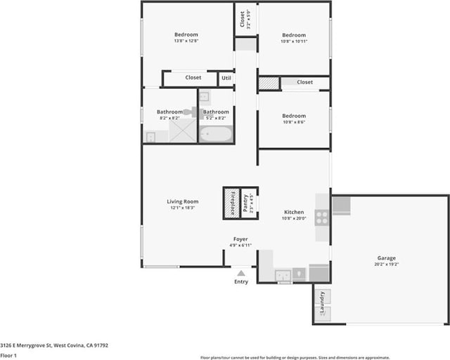 3126 E Merrygrove St, West Covina, CA 91792 - view of room layout