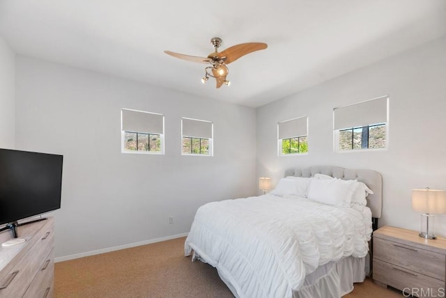 3131 Ferncreek Ln, Escondido, CA 92027 - bedroom with light carpet and a ceiling fan