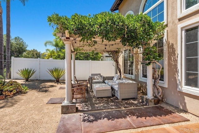 3131 Ferncreek Ln, Escondido, CA 92027 - fenced backyard with an outdoor living space and a patio