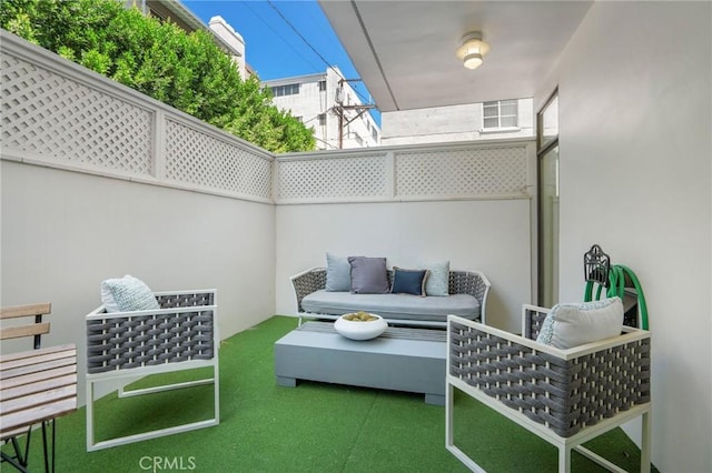 447 N Doheny Dr Unit 104, Beverly Hills, CA 90210 - view of patio / terrace featuring outdoor lounge area