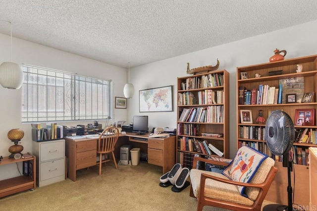 5420 Mirar Ct, Bonita, CA 91902 - office space with a textured ceiling and light carpet