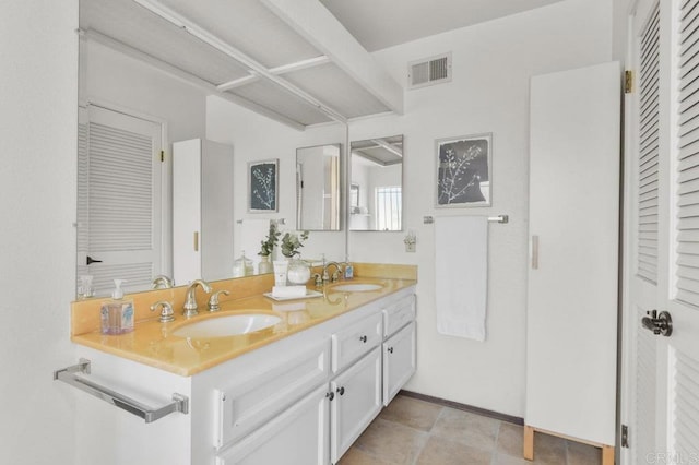5420 Mirar Ct, Bonita, CA 91902 - bathroom featuring double vanity and a closet
