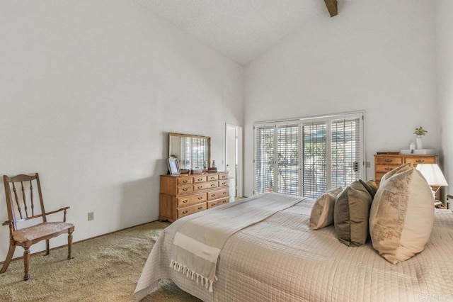 5420 Mirar Ct, Bonita, CA 91902 - bedroom with high vaulted ceiling and light colored carpet