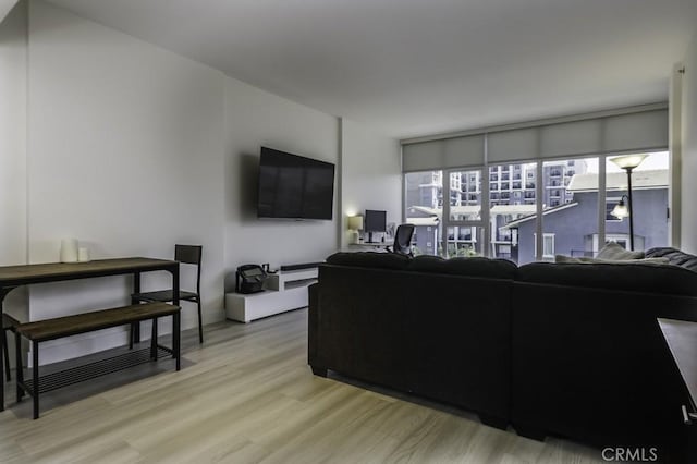 411 W Seaside Way Unit 402, Long Beach, CA 90802 - living area with light wood-type flooring
