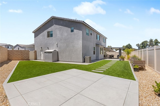 32886 Birchall Ct, Winchester, CA 92596 - rear view of house featuring a fenced backyard, a patio area, and stucco siding