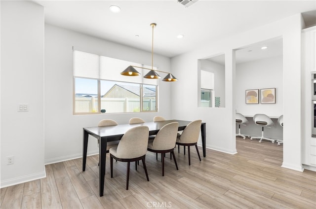 32886 Birchall Ct, Winchester, CA 92596 - dining space with light wood-style floors and recessed lighting