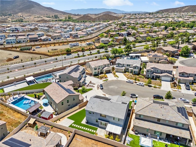 32886 Birchall Ct, Winchester, CA 92596 - aerial perspective of suburban area featuring a mountainous background and a pool