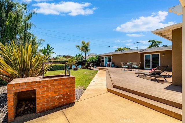 923 Farroll Ave, Arroyo Grande, CA 93420 - view of patio / terrace with a wooden deck and outdoor dining space