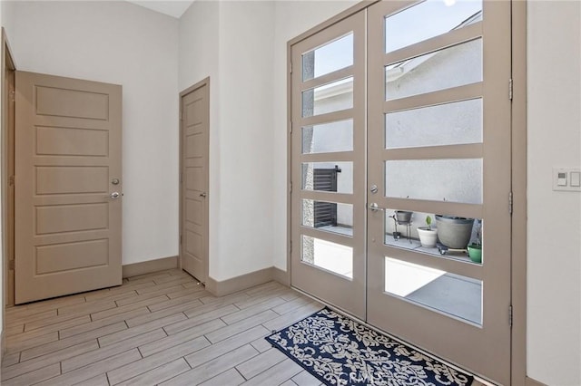 1938 N Frontier St, Hanford, CA 93230 - foyer featuring light wood-type flooring and french doors