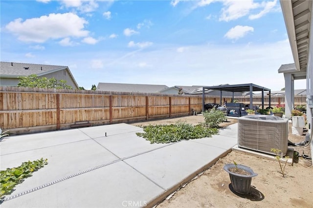 1938 N Frontier St, Hanford, CA 93230 - fenced backyard with a patio and a gazebo