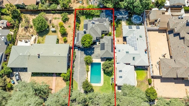 11063 White Oak Ave, Granada Hills, CA 91344 - aerial perspective of suburban area featuring a pool area
