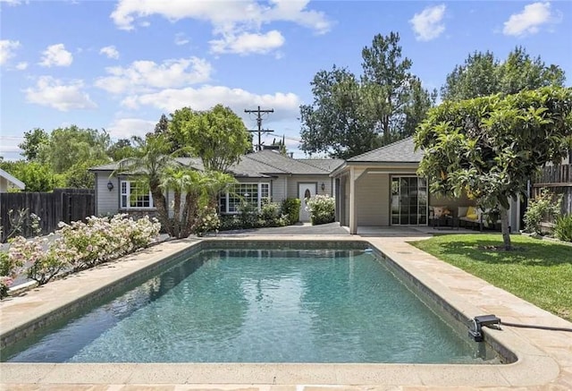 11063 White Oak Ave, Granada Hills, CA 91344 - view of swimming pool featuring a patio area