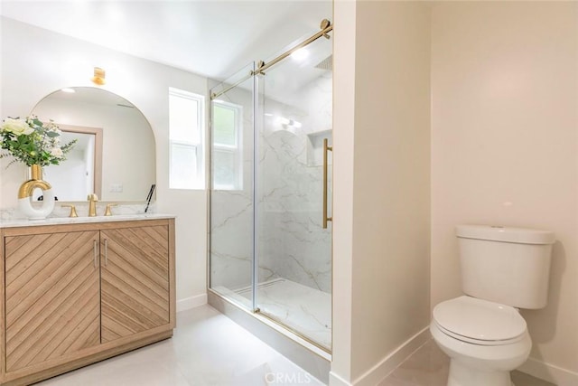 11063 White Oak Ave, Granada Hills, CA 91344 - full bath with a marble finish shower and vanity
