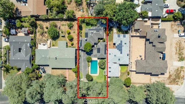 11063 White Oak Ave, Granada Hills, CA 91344 - aerial view of residential area featuring a pool