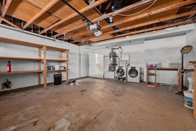 1161 Senwood Way, Fallbrook, CA 92028 - unfinished basement with washer and clothes dryer