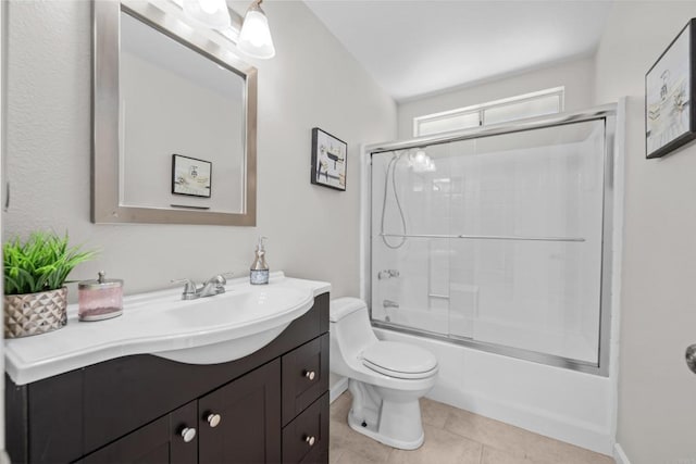 1161 Senwood Way, Fallbrook, CA 92028 - full bath featuring vanity, bath / shower combo with glass door, and tile patterned flooring
