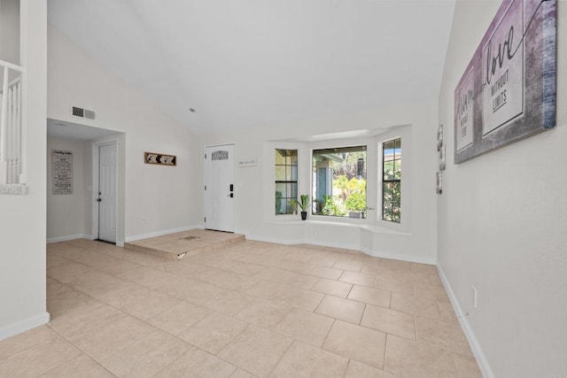 1161 Senwood Way, Fallbrook, CA 92028 - foyer with light tile patterned flooring and high vaulted ceiling