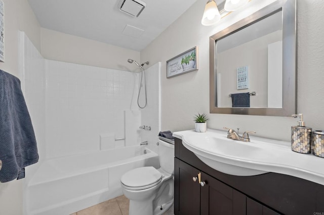 1161 Senwood Way, Fallbrook, CA 92028 - bathroom with vanity, bathtub / shower combination, and tile patterned floors