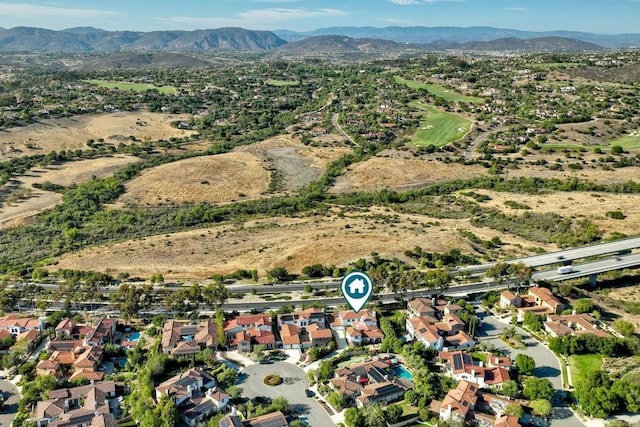 14317 Salida Del Sol, San Diego, CA 92127 - aerial overview of property's location with a mountainous background and nearby suburban area