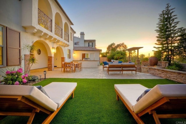 14317 Salida Del Sol, San Diego, CA 92127 - view of grassy yard featuring an outdoor hangout area and a patio area