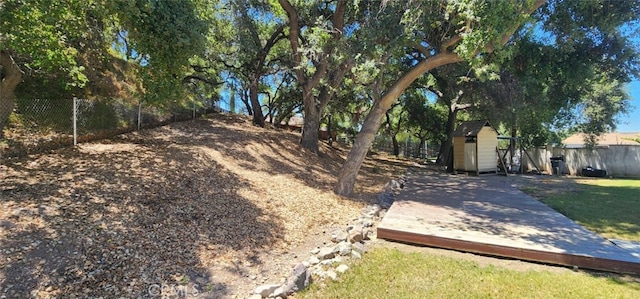 2350 Oak Park Rd, Glendora, CA 91741 - fenced backyard with a shed and a wooden deck