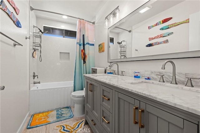 401 Lupine Way, Oceanside, CA 92057 - full bathroom featuring shower / bath combo and double vanity