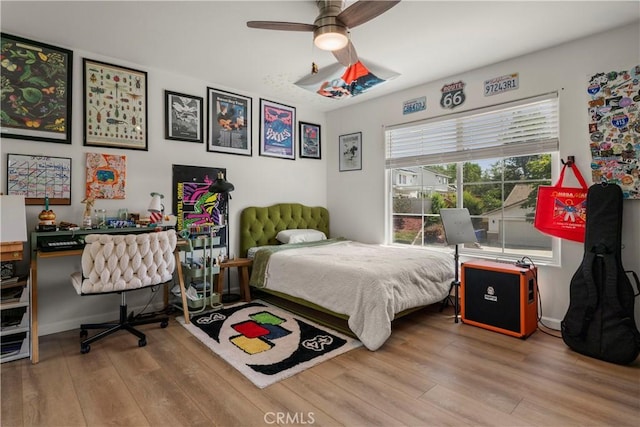 401 Lupine Way, Oceanside, CA 92057 - bedroom featuring wood finished floors and ceiling fan