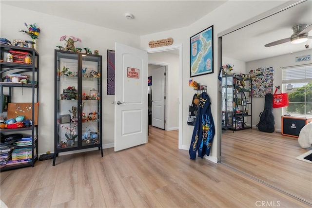 401 Lupine Way, Oceanside, CA 92057 - interior space with wood finished floors and ceiling fan